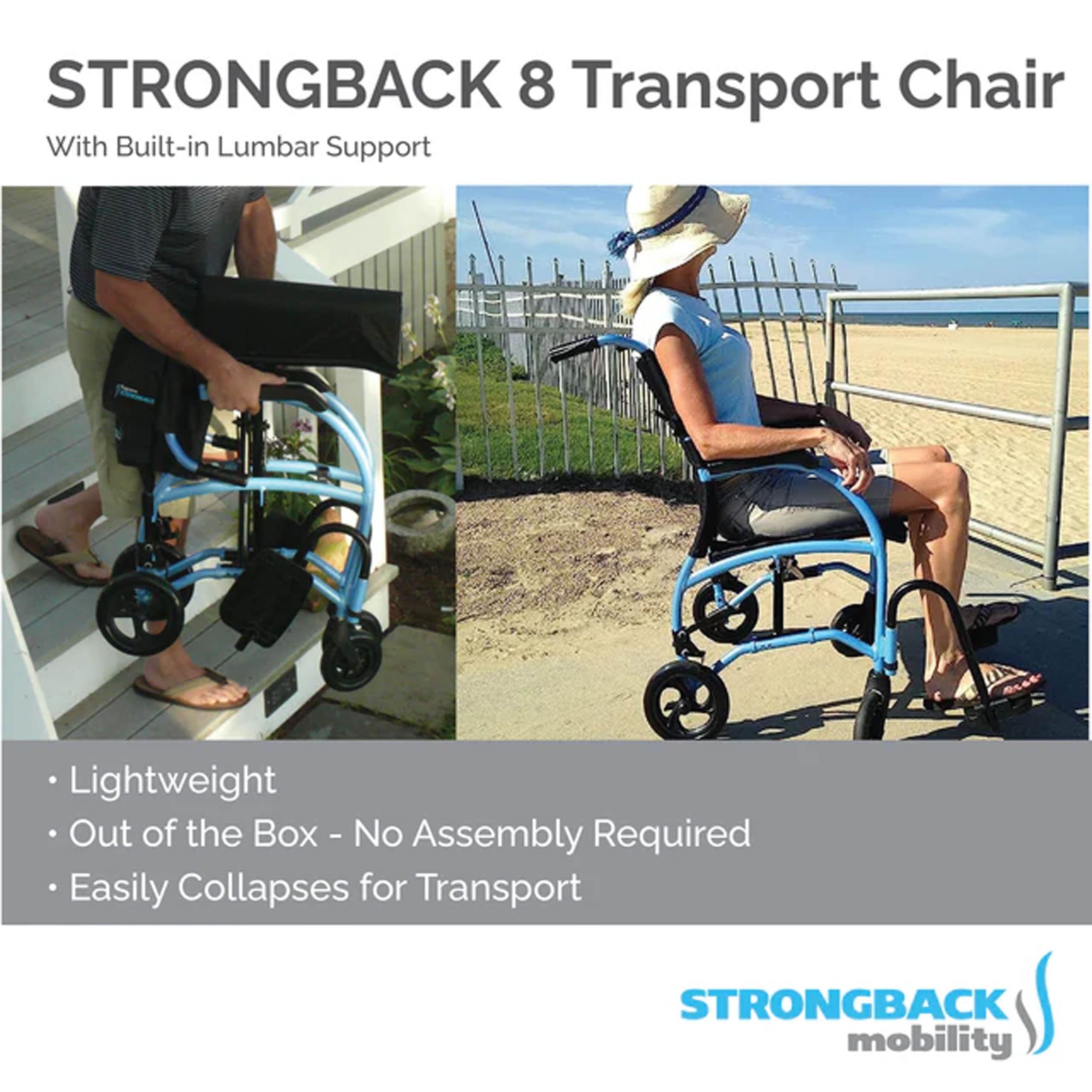 Strongback Excursion 8 Transport Chair - Image 3