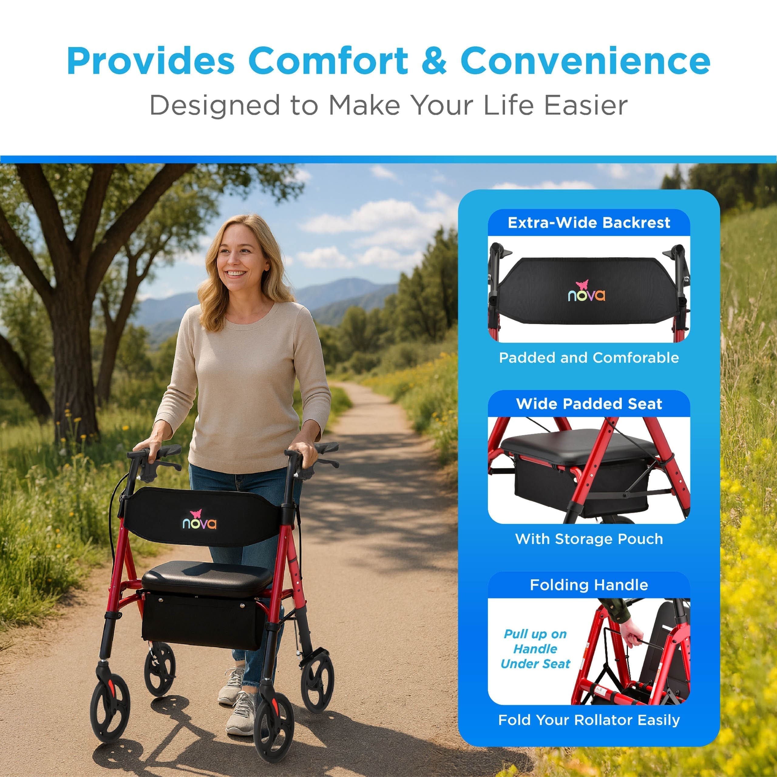 Nova Star 8 OS Rollator - Image 4